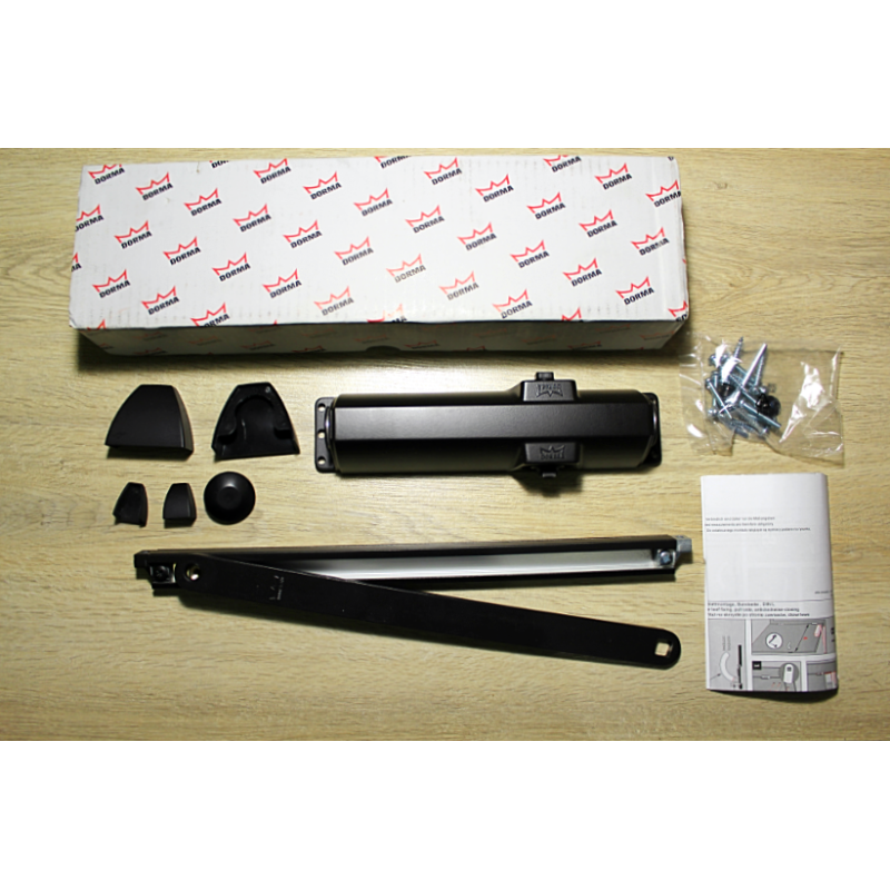 Дотягувач дверний Dorma TS 90 Impulse (Імпульс), EN3-4 з ковзною шиною коричневий