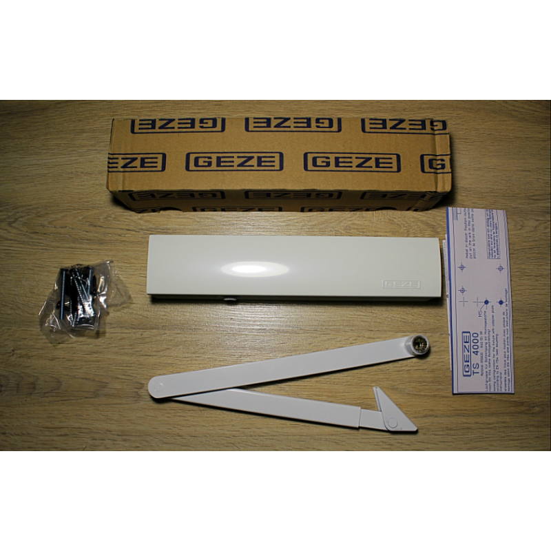 Дверний доводчик GEZE TS 4000 з важільною тягою, білий