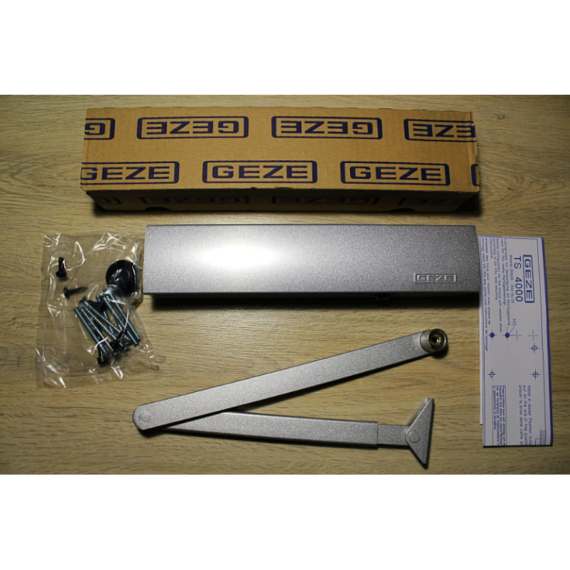 Дверний доводчик GEZE TS 4000 з важільною тягою (сила 5-7), колір: сірий