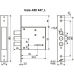Замок врізний сувальдний Kale 447L, 5 ключів, бексет 65мм, без відповідної планки