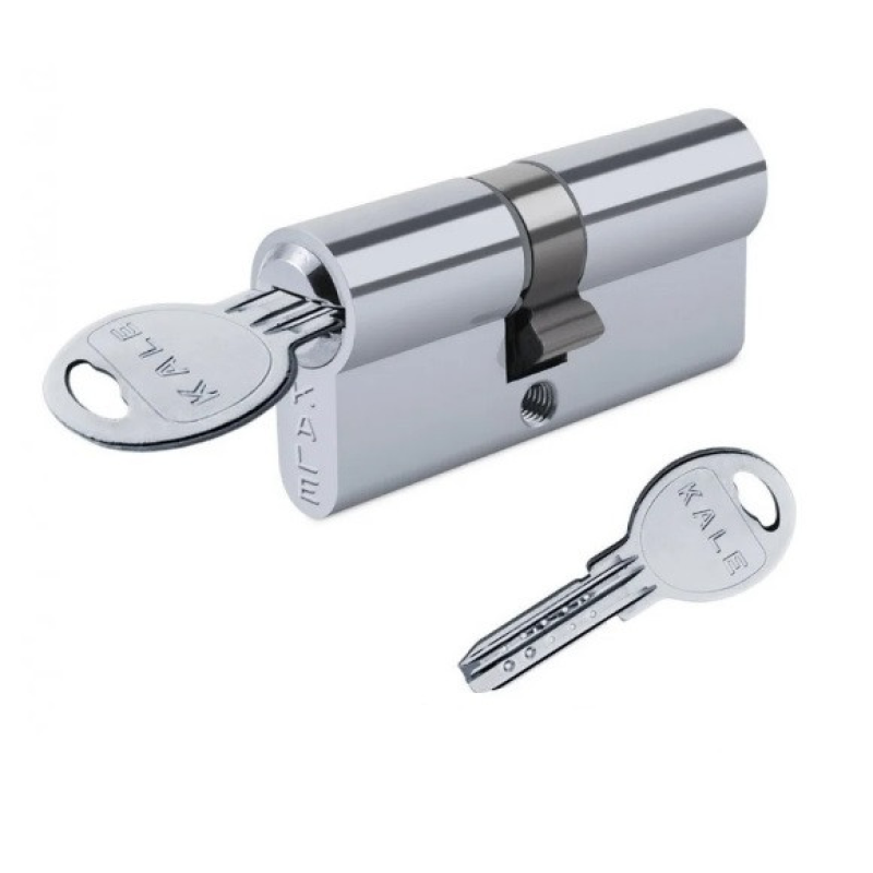 Циліндр KALE 164 SNC 90мм (45х45) ключ/ключ, Нікель, із захистом від висвердлювання