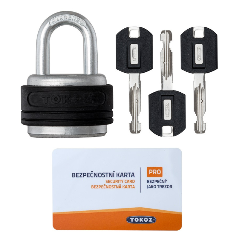 Замок навісний TOKOZ EXTREME_PRO 3KEY TKPRO R_shackle 31мм 9мм