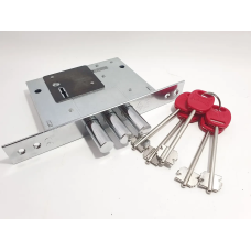 Замок врізний (сувальний) Kale 257 L, хром, 5 ключів, бексет 60мм, без відповідної планки