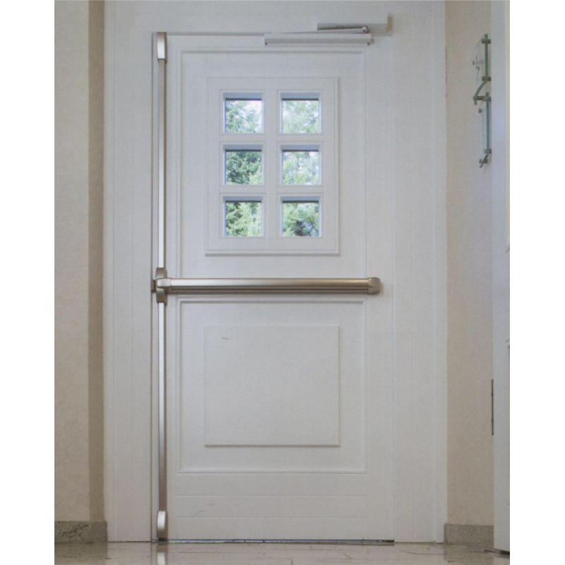 Система “Антипаніка“ GEZE у вигляді нажимной планки із замиканням в підлогу-стелю