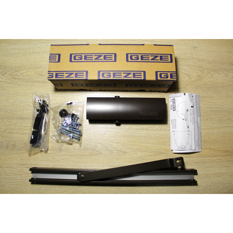 Доводчик GEZE TS 1500 G з ковзною шиною коричневий