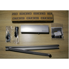 Дверний доводчик GEZE TS 3000 V з ковзною шиною +фіксація, серебро