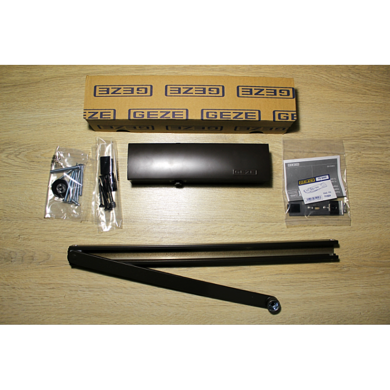 Дверний доводчик GEZE TS 3000 V з ковзною шиною +фіксація, антрацит