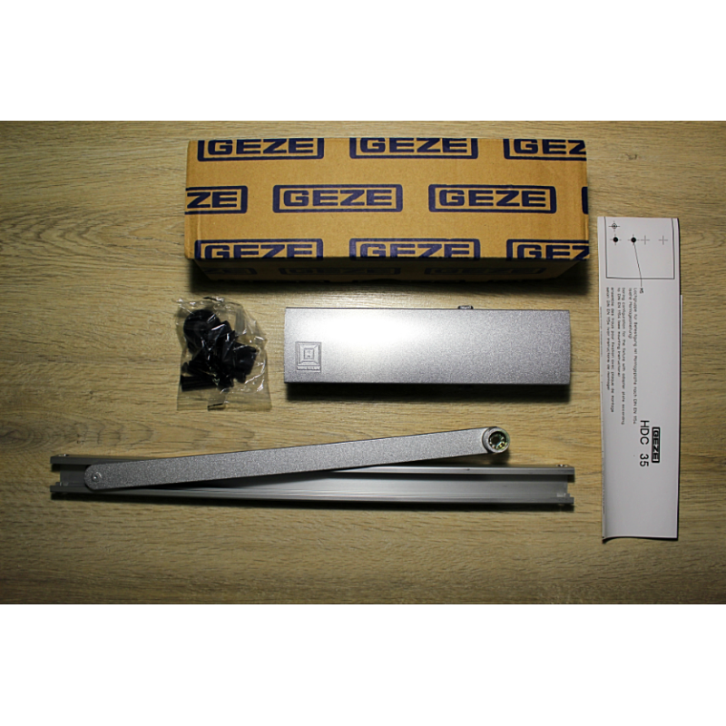 Доводчик із ковзною шиною GEZE HDC 35 сірий