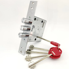 Замок врізний сувальдний Kale 447L, 5 ключів, бексет 65мм, без відповідної планки