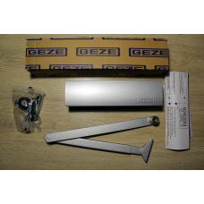 Дверний доводчик GEZE TS 2000 NV BC з тягою, срібний (сила 2/3/4)